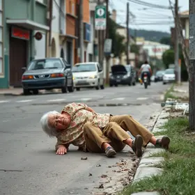 idosa sofre queda em rua esfarelada em Mococa