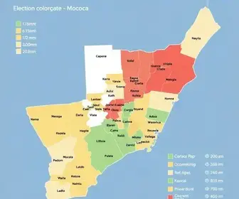 mapa da apuração das eleições 2026 em Mococa