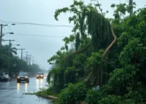 ventos de 70 km/h